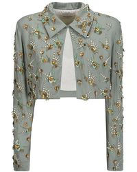 Dries Van Noten - All-over Embellished Cropped Jacket - Lyst