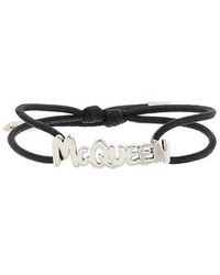 Alexander McQueen - Logo Plaque Bracelet - Lyst