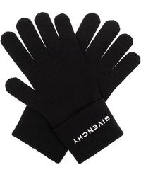 Givenchy - Wool Gloves With Monogram - Lyst