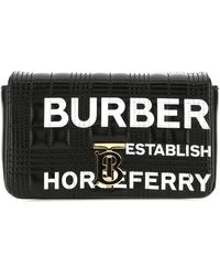 Burberry Horseferry Print Quilted Lola Bum Bag - Black