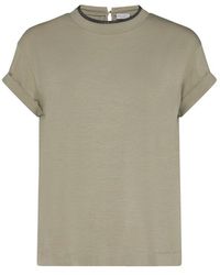 Brunello Cucinelli - Crewneck Short-sleeved T-shirt - Lyst