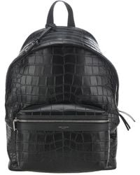 Saint Laurent City Embossed Backpack - Black