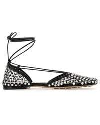 Bottega Veneta - Crystal-embellished Ballerina Flat Shoes - Lyst