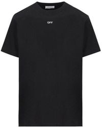 Off-White c/o Virgil Abloh - Black Cotton T-shirt - Lyst