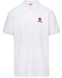 KENZO - White Cotton Polo Shirt - Lyst