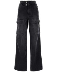 Isabel Marant - Heilani Mid-rise Faded-effect Cargo Jeans - Lyst