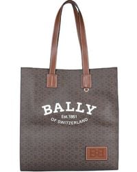 Bally Logo-print Top-handle Tote Bag - Brown