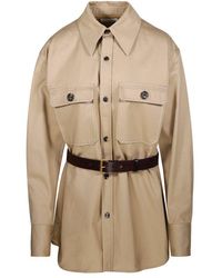 Saint Laurent - Cotton Shirt With Pockets - Lyst