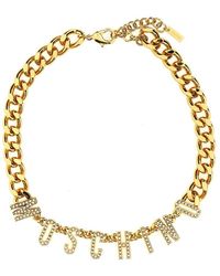 Moschino - Logo Necklace Jewelry Gold - Lyst