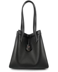 Fendi - Medium Convertible Handbag With Top Handles And Logo Pendant - Lyst