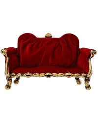 Moschino Velvet Sofa Clutch Bag - Red