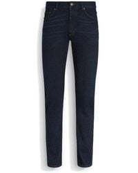 ZEGNA - Dark Rinse-Washed Stretch Cotton Roccia Jeans - Lyst