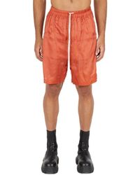Rick Owens Ochre Cotton Blend Shorts in Yellow for Men Mens Clothing Shorts Casual shorts 