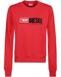 DIESEL - Chest Logo Rib Trim Sweatshirt - Lyst