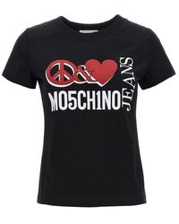 Moschino - Jeans Logo Printed Crewneck T-shirt - Lyst