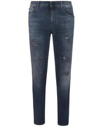Off-White c/o Virgil Abloh - Diag Pocket Distressed Jeans - Lyst