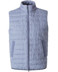 Herno Quilted Zipped Gilet - Blue