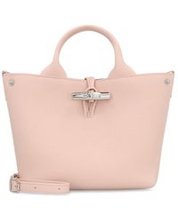 Longchamp - S Le Roseau Leather Handbag - Lyst