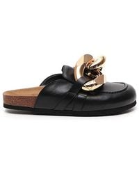 JW Anderson - Chain Detailed Slip-On Mules - Lyst