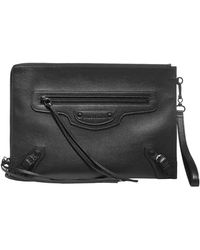 balenciaga neo classic small pouch with strap