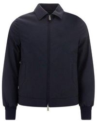 Zegna - Zipped Long-sleeved Jacket - Lyst