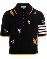 Thom Browne - Polo 'bird And Bees' - Lyst