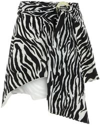 The Attico - Zebra Printed Ring-detailed Beach Cover-up - Lyst