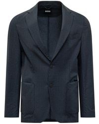 BOSS - Single-Breasted Slim-Fit Jacket - Lyst