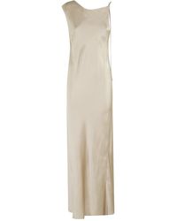 Alysi - Asymmetric Sleeveless Satin Dress - Lyst
