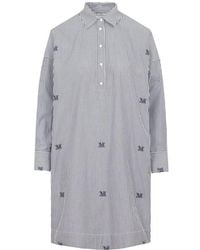 Max Mara - Cotton Striped Shirt Dress - Lyst