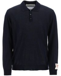 Golden Goose - Long-sleeve Knit Polo Shirt - Lyst
