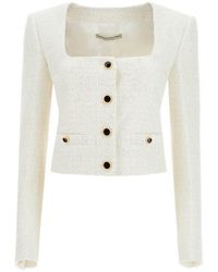 Alessandra Rich - Tweed Jacket With Sequins Embell - Lyst