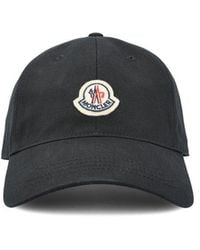 Moncler - Gabardine Logo Patch Baseball Cap - Lyst