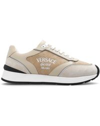 Versace - Milano Logo-embroidered Panelled Sneakers - Lyst