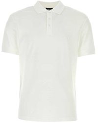 Giorgio Armani - Logo Embroidered Short-Sleeved Polo Shirt - Lyst