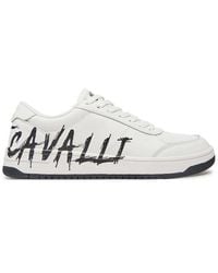 Just Cavalli - Logo-Printed Lace-Up Sneakers - Lyst