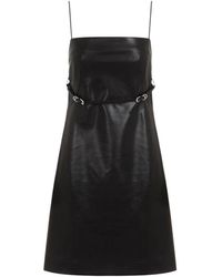 Givenchy - Black Voyou Lamb Leather Mini Dress - Lyst