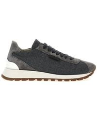 Brunello Cucinelli - Monile-Detailed Low-Top Sneakers - Lyst