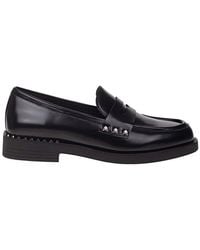 Ash - Whisper Studded Round-Toe Loafers - Lyst