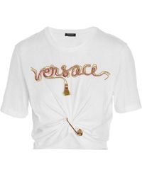 Versace Pin Logo T-shirt - White