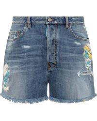 DSquared² - X Smurfs Baggy Shorts - Lyst