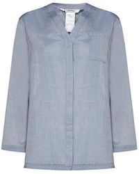 Max Mara Tuono Blouse, Shapes Pattern in Blue - Lyst