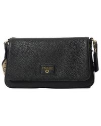 Pollini - Logo Plaque Foldover-Top Shoulder Bag - Lyst