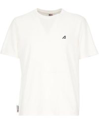 Autry - Logo Embroidered Crewneck T-shirt - Lyst