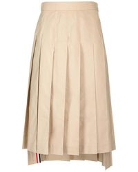 Thom Browne - Pleated Midi Skirt Skirts - Lyst