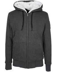 Moose Knuckles - Logo-Plaque Drawstring Zipped Hoodie - Lyst