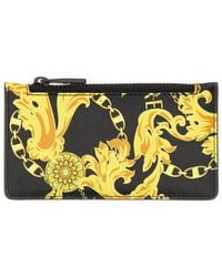 Versace - Chain Couture Zipped Card Holder - Lyst