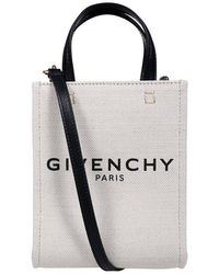 Givenchy - Mini G-tote Canvas & Leather Vertical Shopping Bag - Lyst