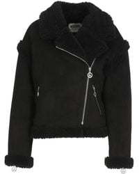 Moschino - Contrasting-fleece Zip Detailed Jacket - Lyst