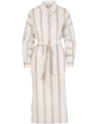 Max Mara - Striped White Deserto Dress - Lyst